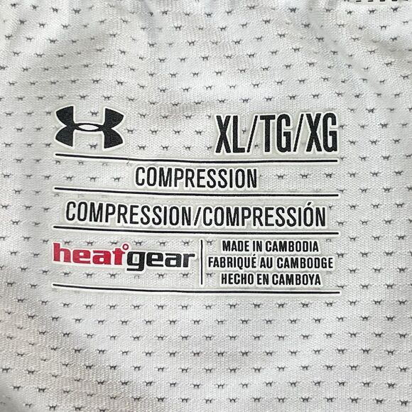 Under Armour Heat Gear Boxer Brief Compression Shorts Cup Boys XL White Yellow - Picture 5 of 13